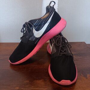 Nike Roshe Run Hyperfuse Black Ash Grey Hyper Pink Men’s Shoes Size 11.5